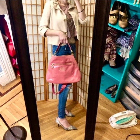 NWT Coach Daisy leather convertible purse Coral Crossbody purse bag - Picture 4 of 12